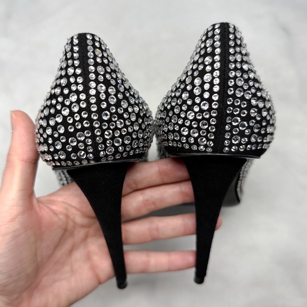 Giuseppe Zanotti Ester 110 Swarovski Crystal Embellished Pointed Toe Pump Heels - Picture 10 of 16